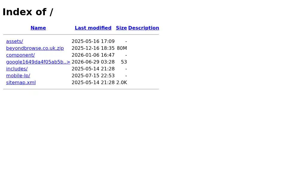 Screenshot of beyondbrowse.co.uk
