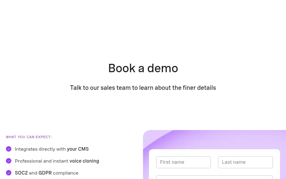 Screenshot of beyondwords.io