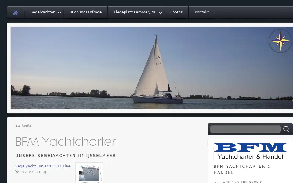 Screenshot of bfm-charter.de