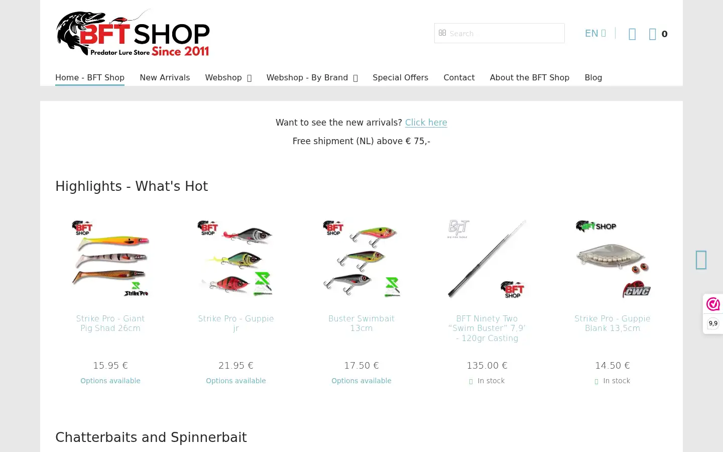 Screenshot of bftshop.nl