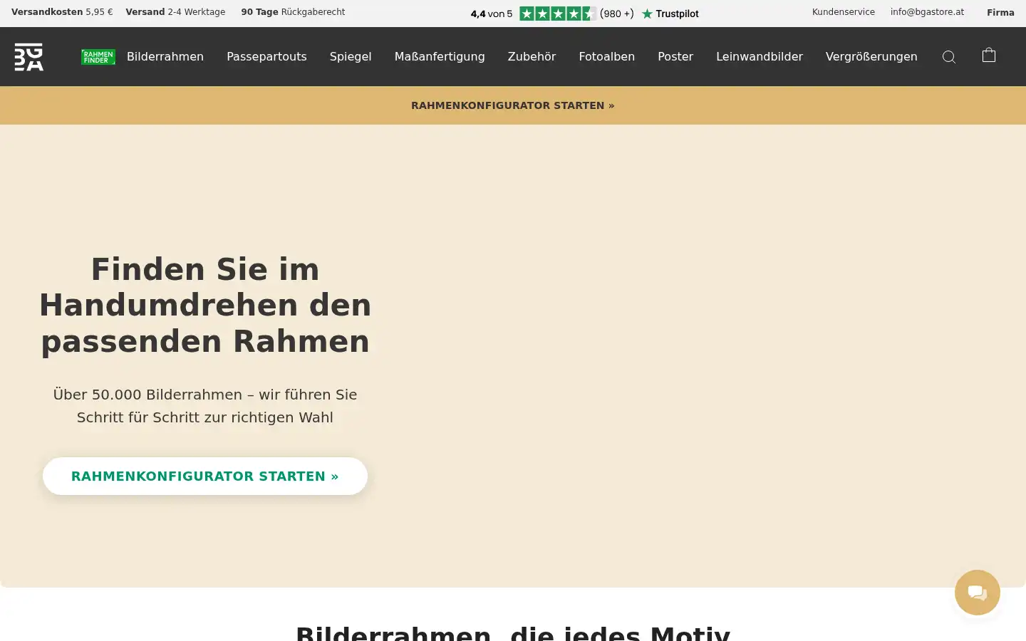 Screenshot of bgastore.at