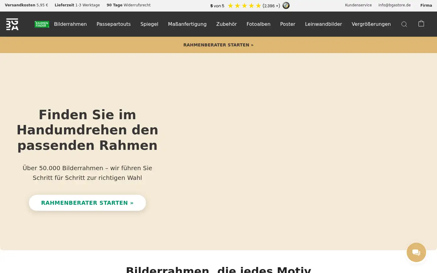 Screenshot of bgastore.de