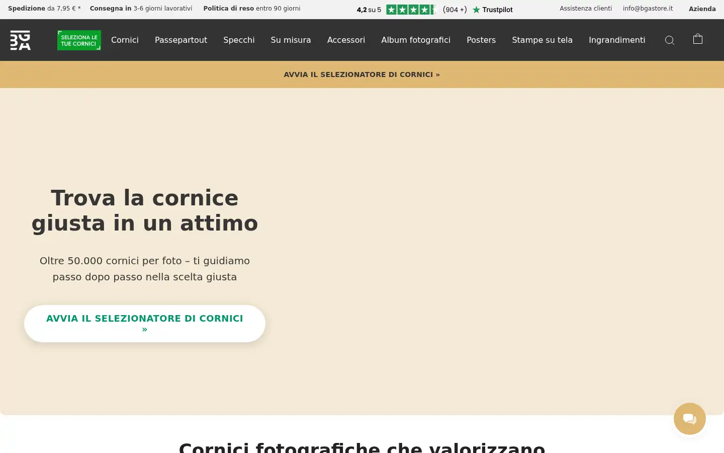 Screenshot of bgastore.it