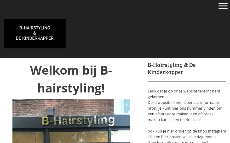 Screenshot of bhairstyling.jimdofree.com