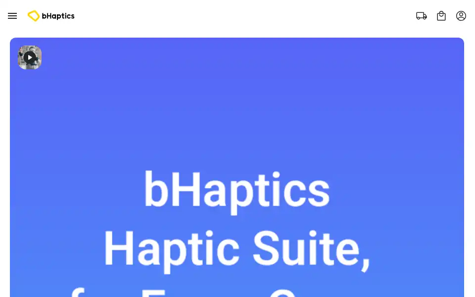 Screenshot of bhaptics.com