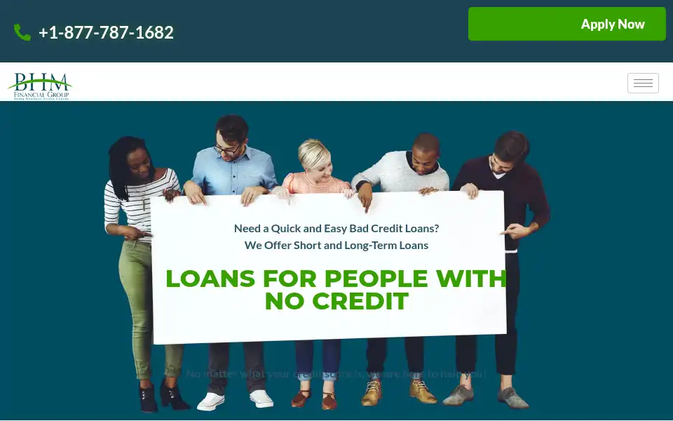 Screenshot of bhmfinancial.com
