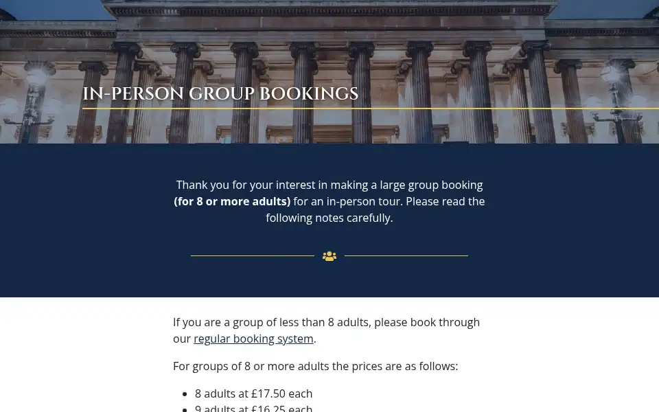 Screenshot of bible-tours.co.uk