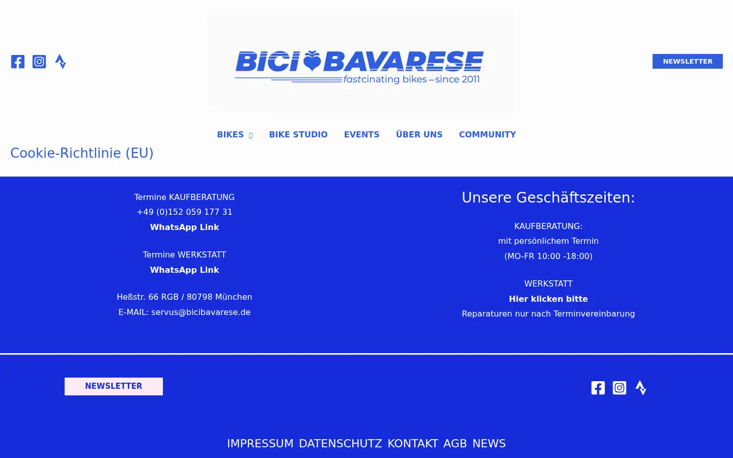 Screenshot of bicibavarese.de