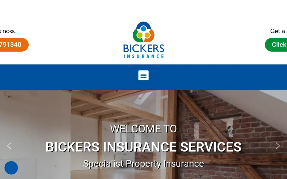 Screenshot of bickersinsurance.co.uk