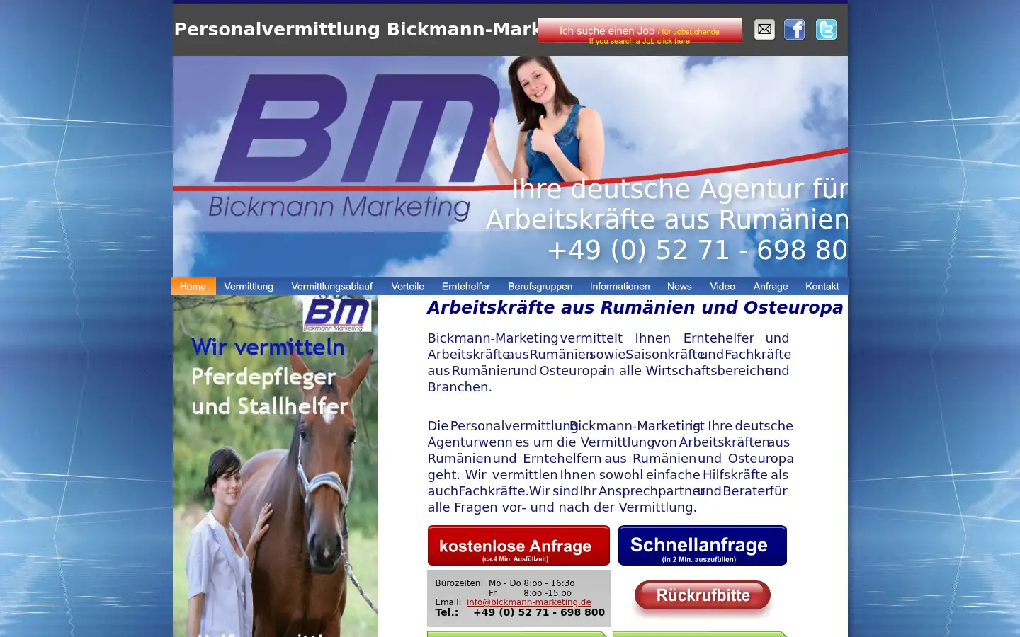 Screenshot of bickmann-marketing.de