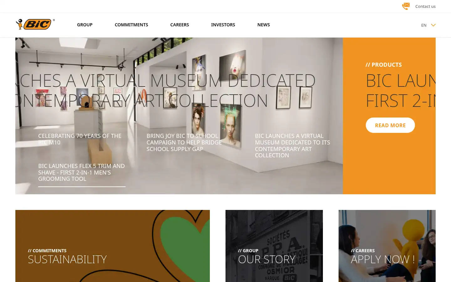 Screenshot of bicworld.com