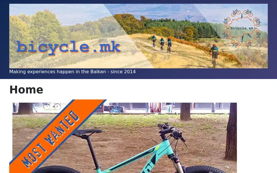 Screenshot of bicycle.mk