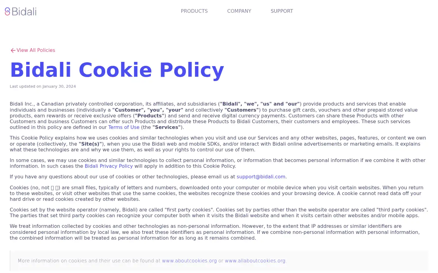 Screenshot of bidali.com