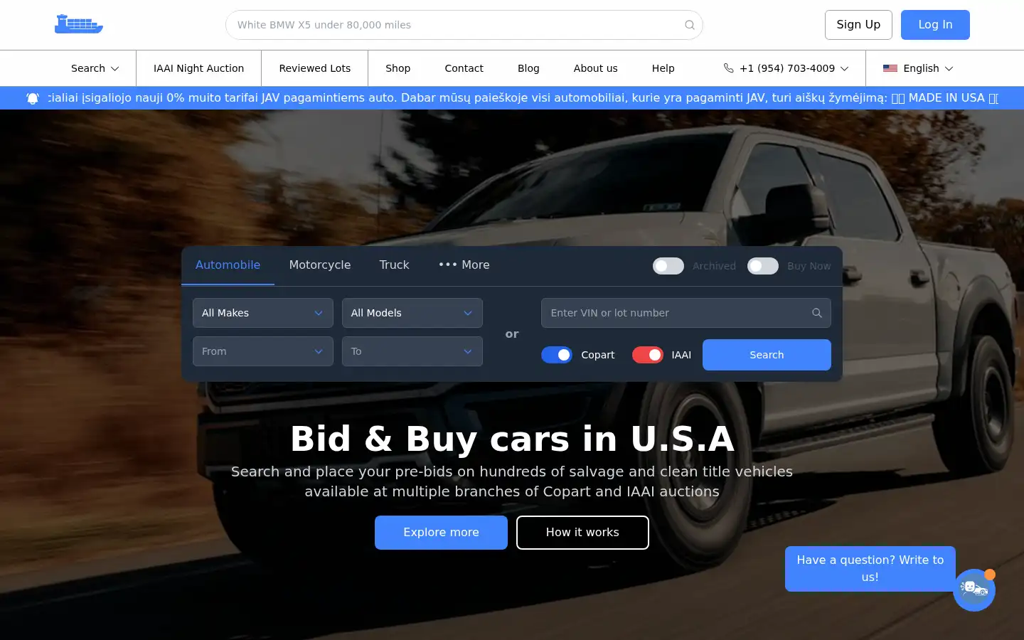 Screenshot of bidauto.online
