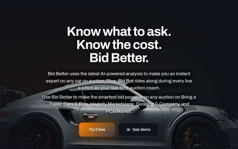 Screenshot of bidbetter.ai