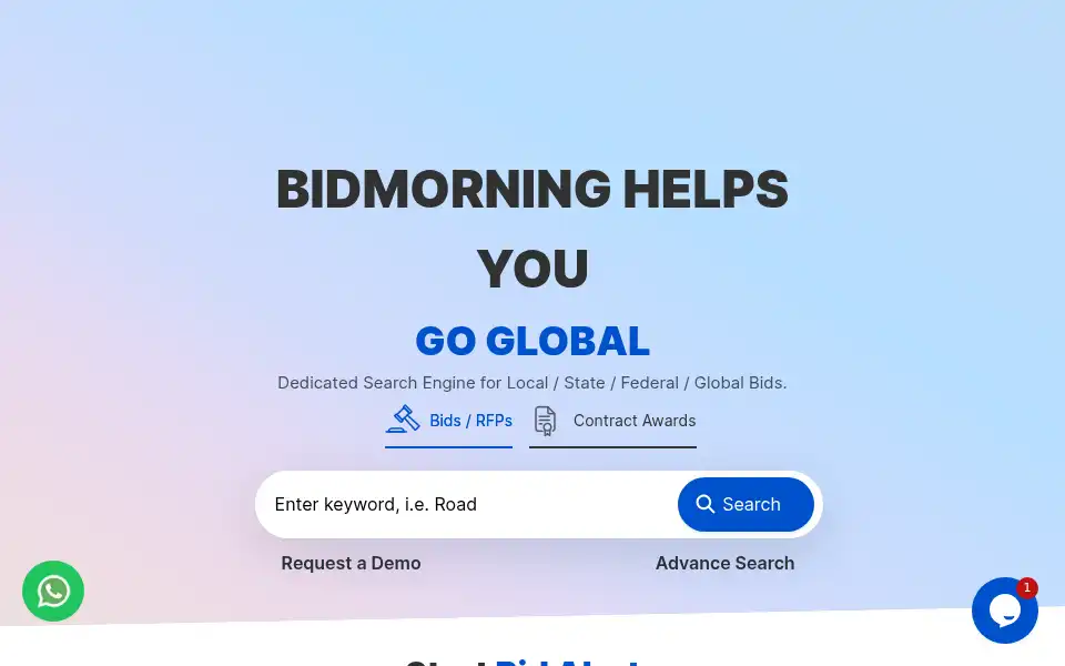 Screenshot of bidmorning.com
