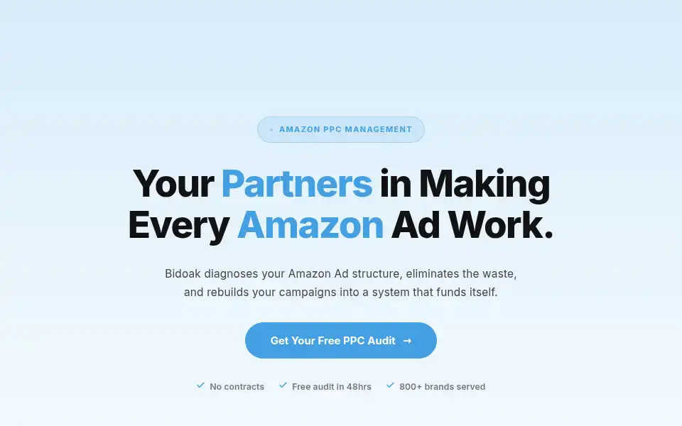 Screenshot of bidoak.com