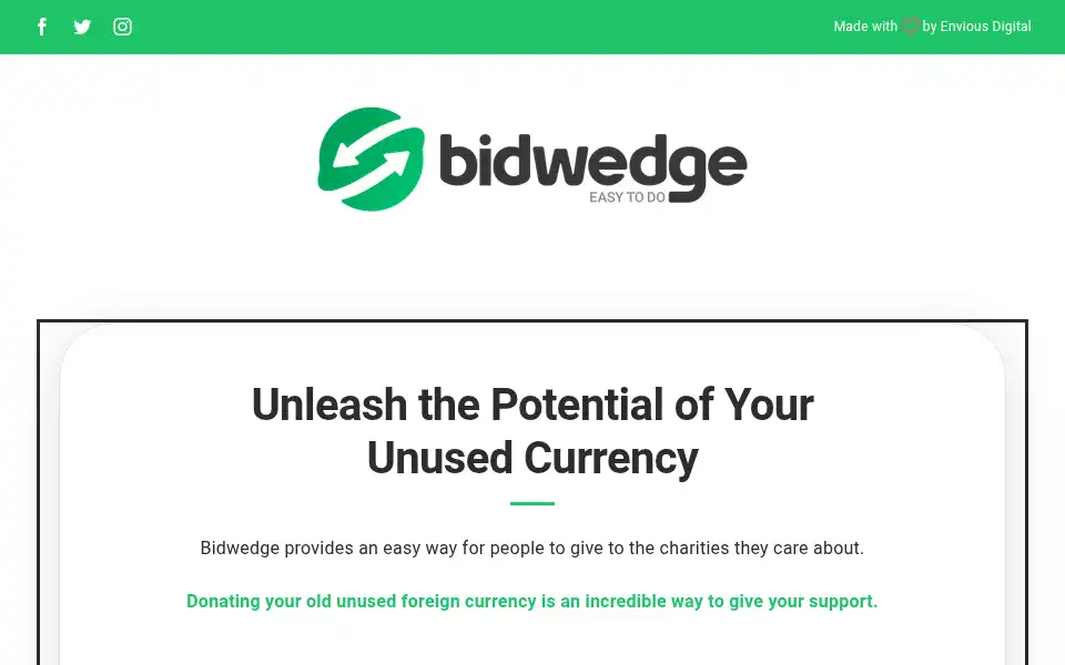 Screenshot of bidwedge.com
