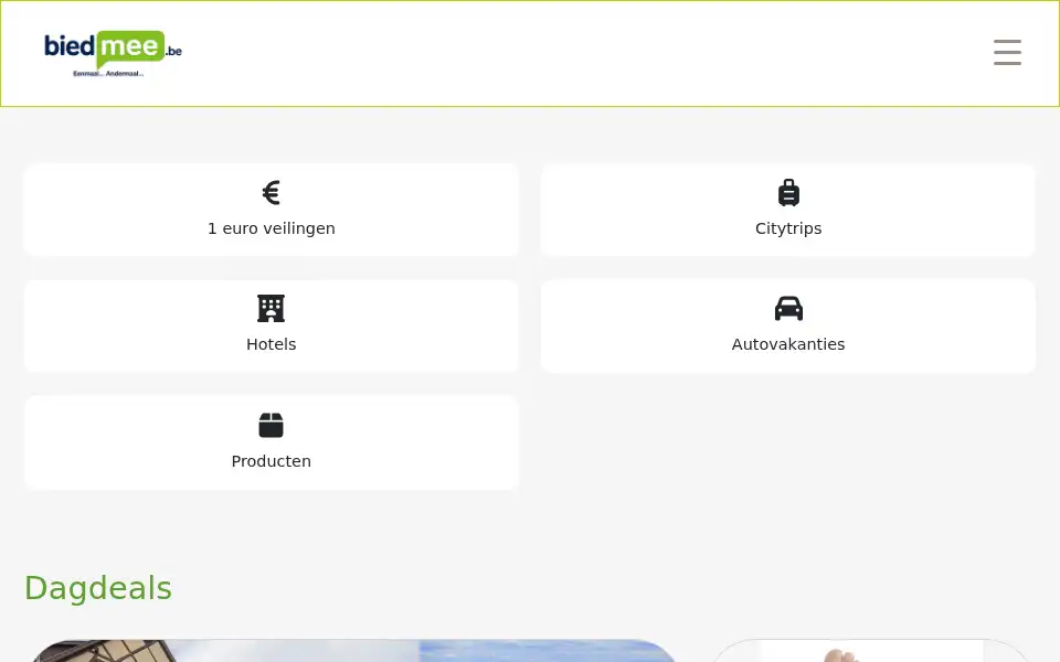Screenshot of biedmee.be