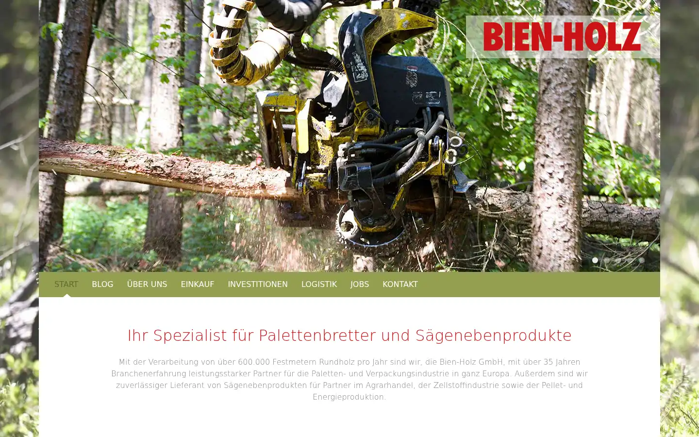 Screenshot of bien-holz.de