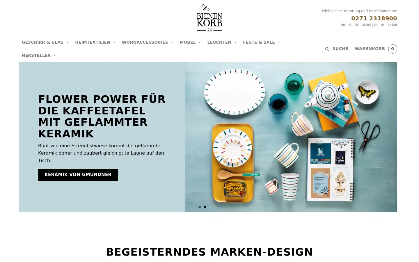 Screenshot of bienenkorb-shop.de