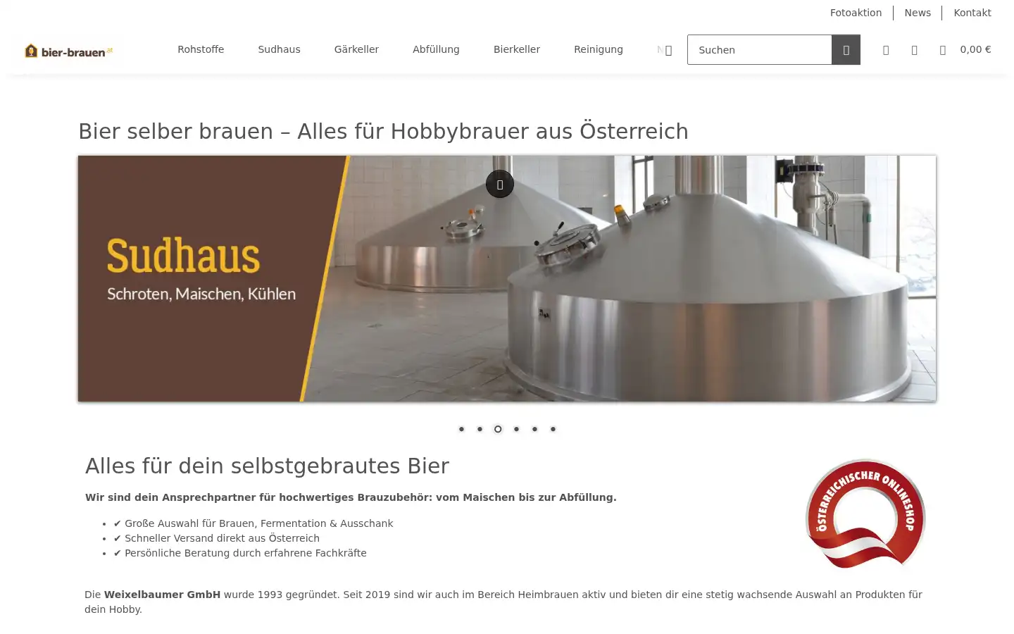 Screenshot of bier-brauen.at