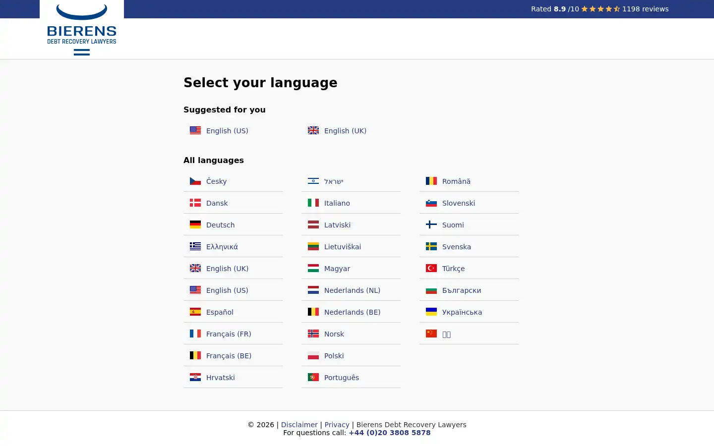 Screenshot of bierensgroup.com