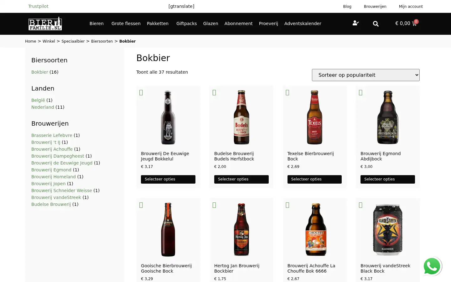 Screenshot of bierfamilie.nl