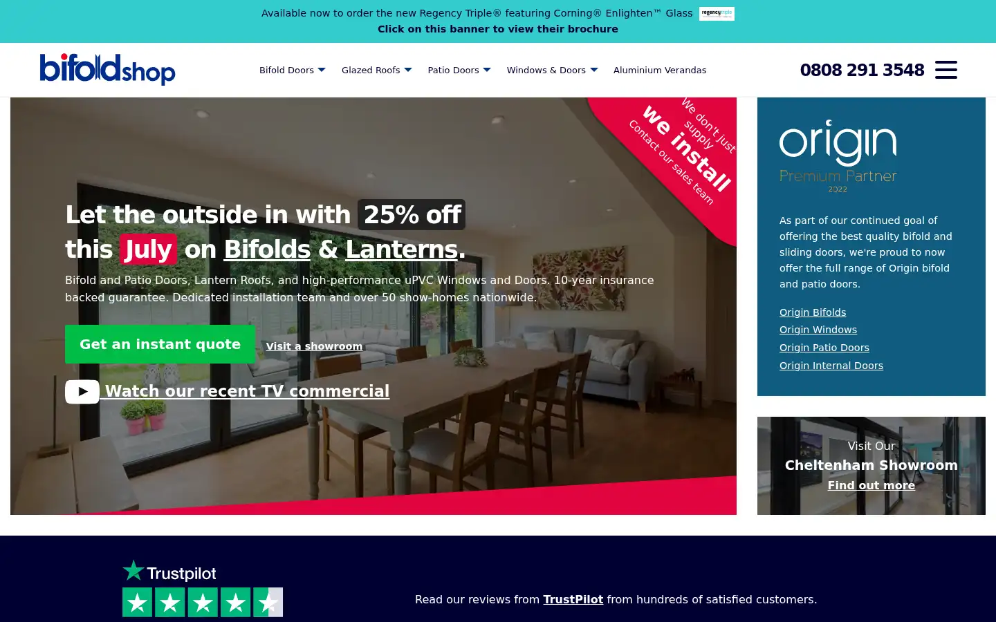 Screenshot of bifoldshop.co.uk
