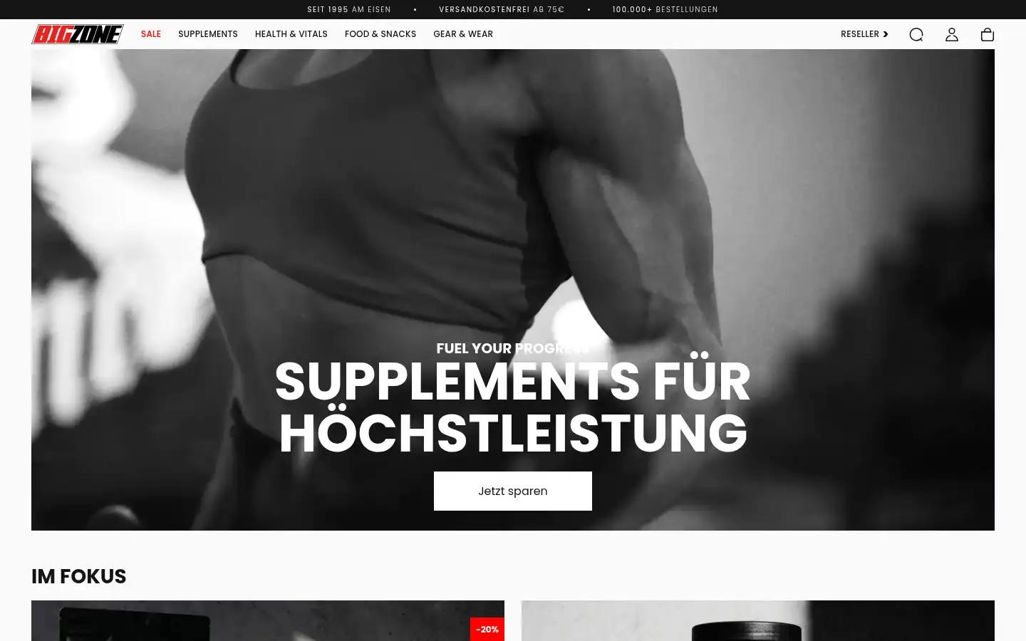 Screenshot of big-zone.de