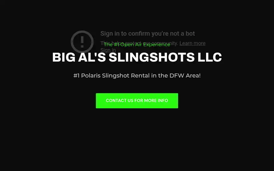 Screenshot of bigalsslingshots.com