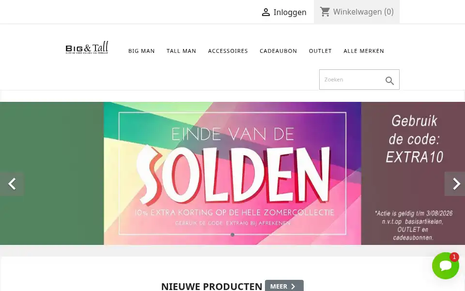 Screenshot of bigandtall.be