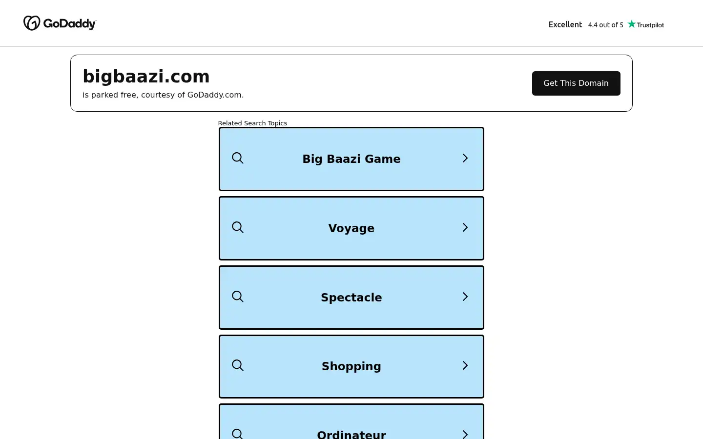Screenshot of bigbaazi.com