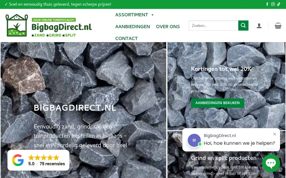 Screenshot of bigbagdirect.nl
