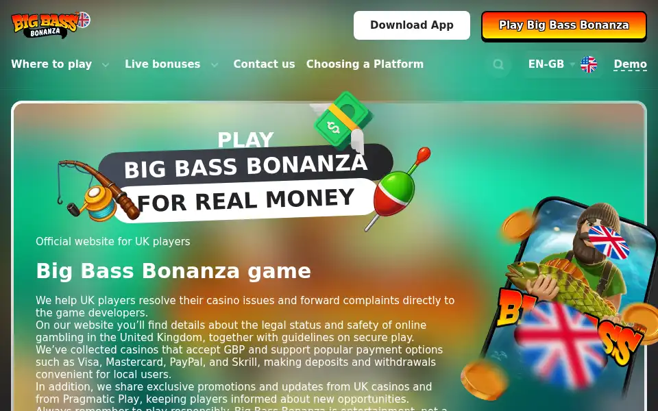 Screenshot of bigbassbonanzai.com
