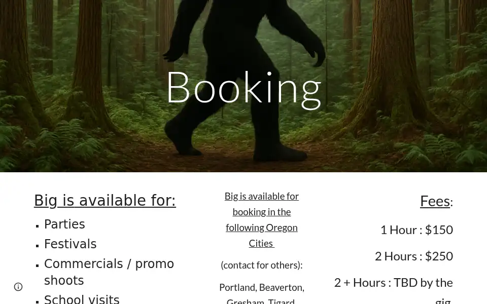 Screenshot of bigbigfoot.com