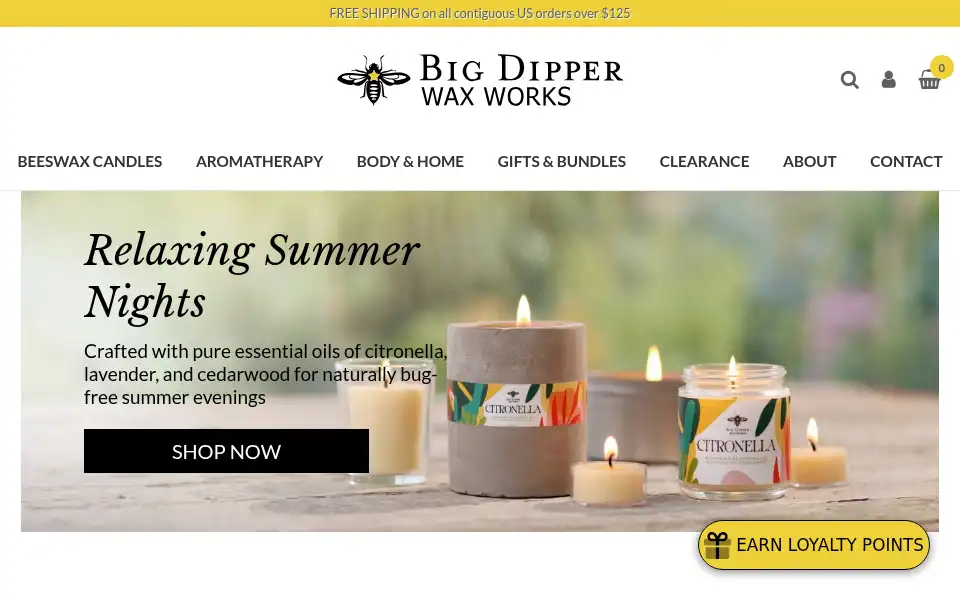 Screenshot of bigdipperwaxworks.com