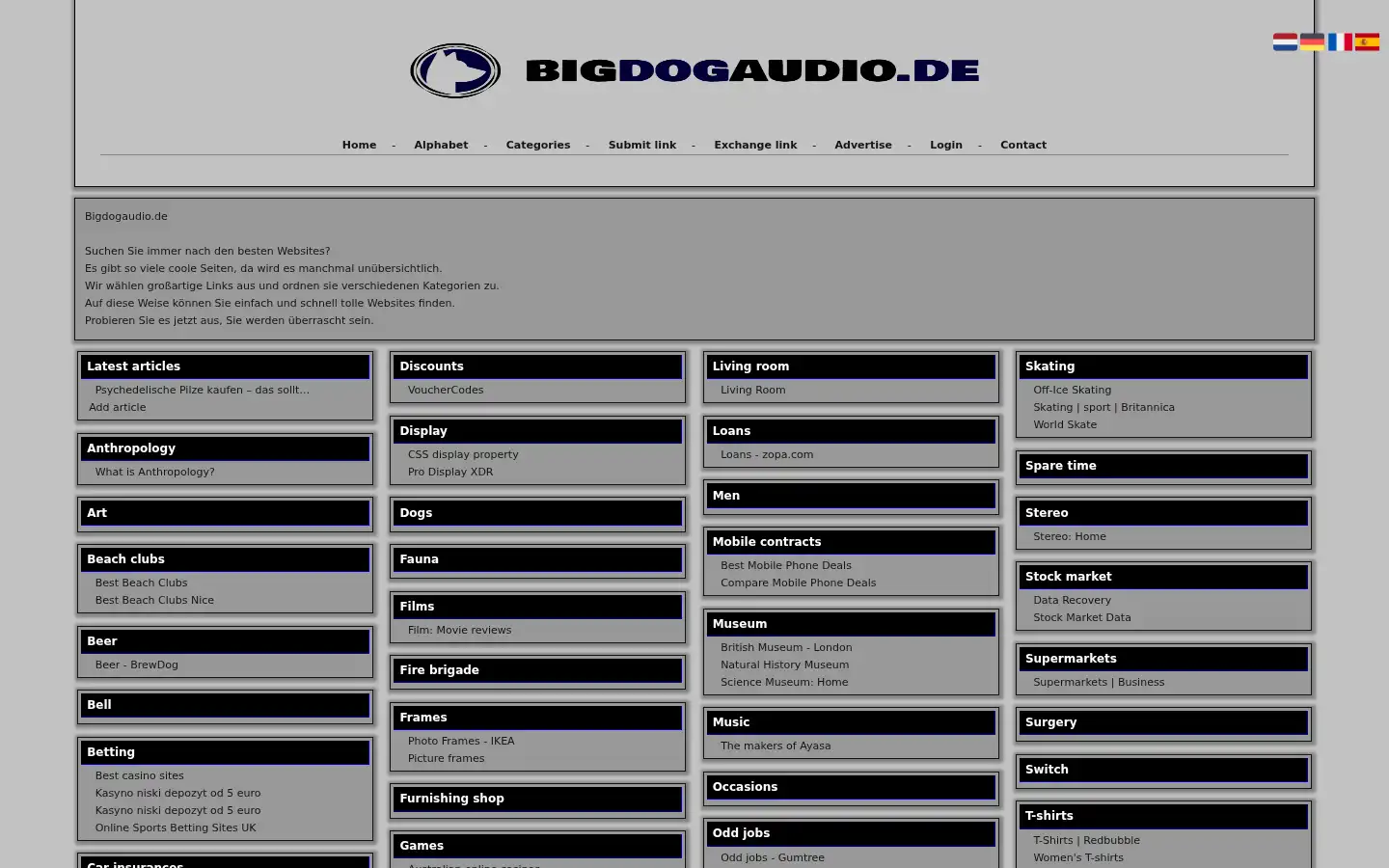 Screenshot of bigdogaudio.de