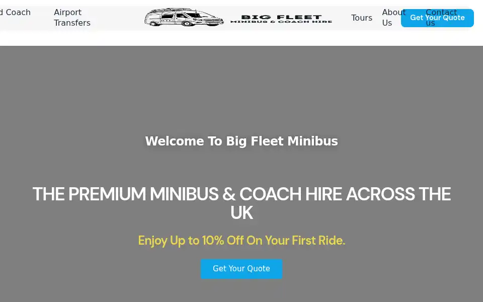 Screenshot of bigfleetminibus.co.uk