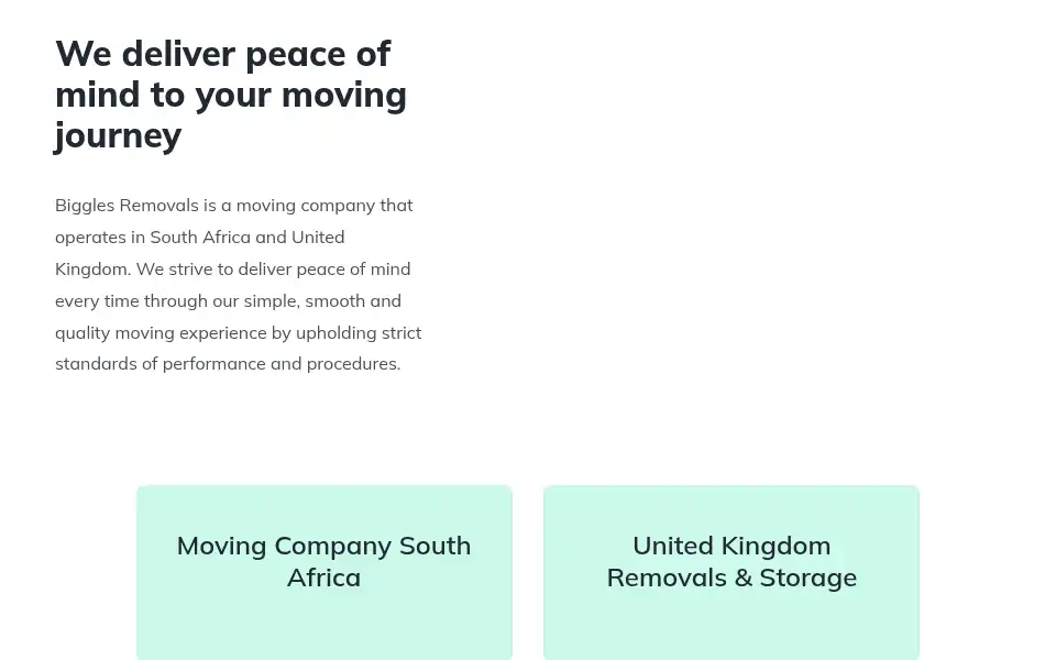 Screenshot of bigglesremovals.com