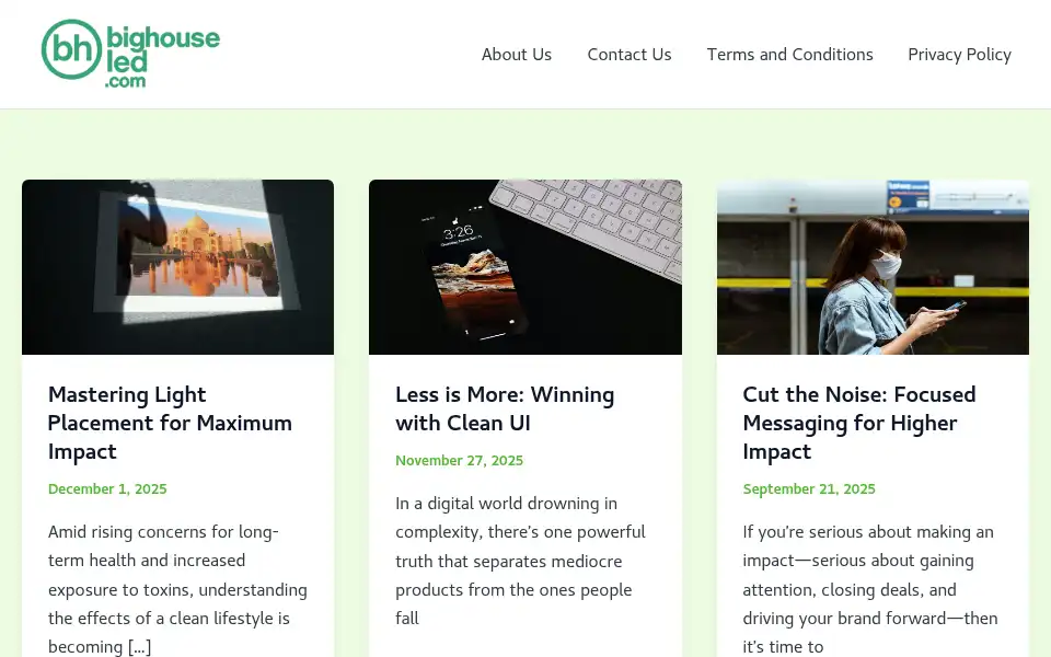 Screenshot of bighouseled.com