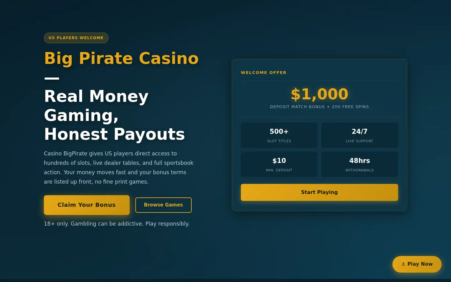 Screenshot of bigpirate.live