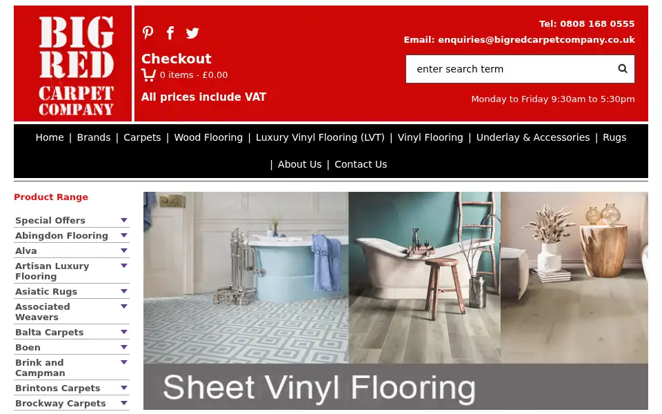 Screenshot of bigredcarpetcompany.com