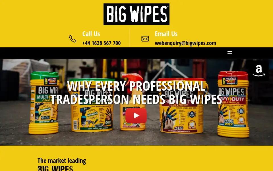 Screenshot of bigwipes.com