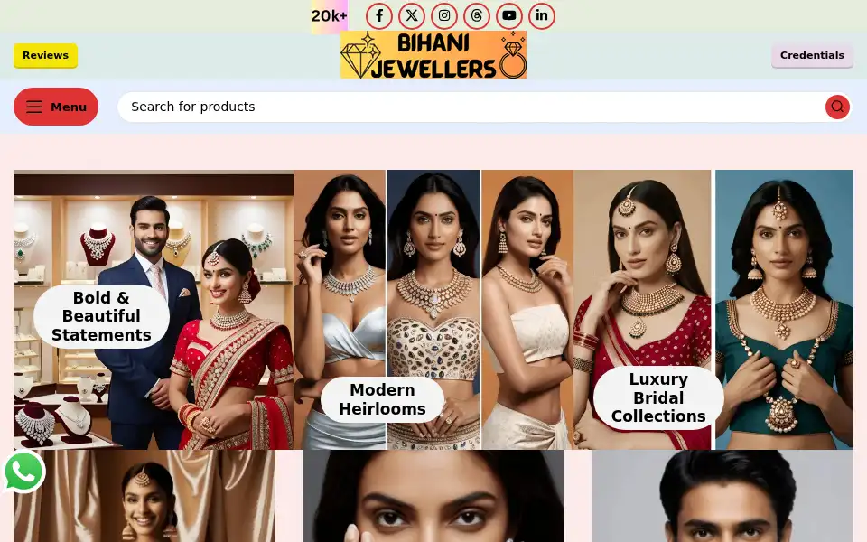 Screenshot of bihanijewellers.in