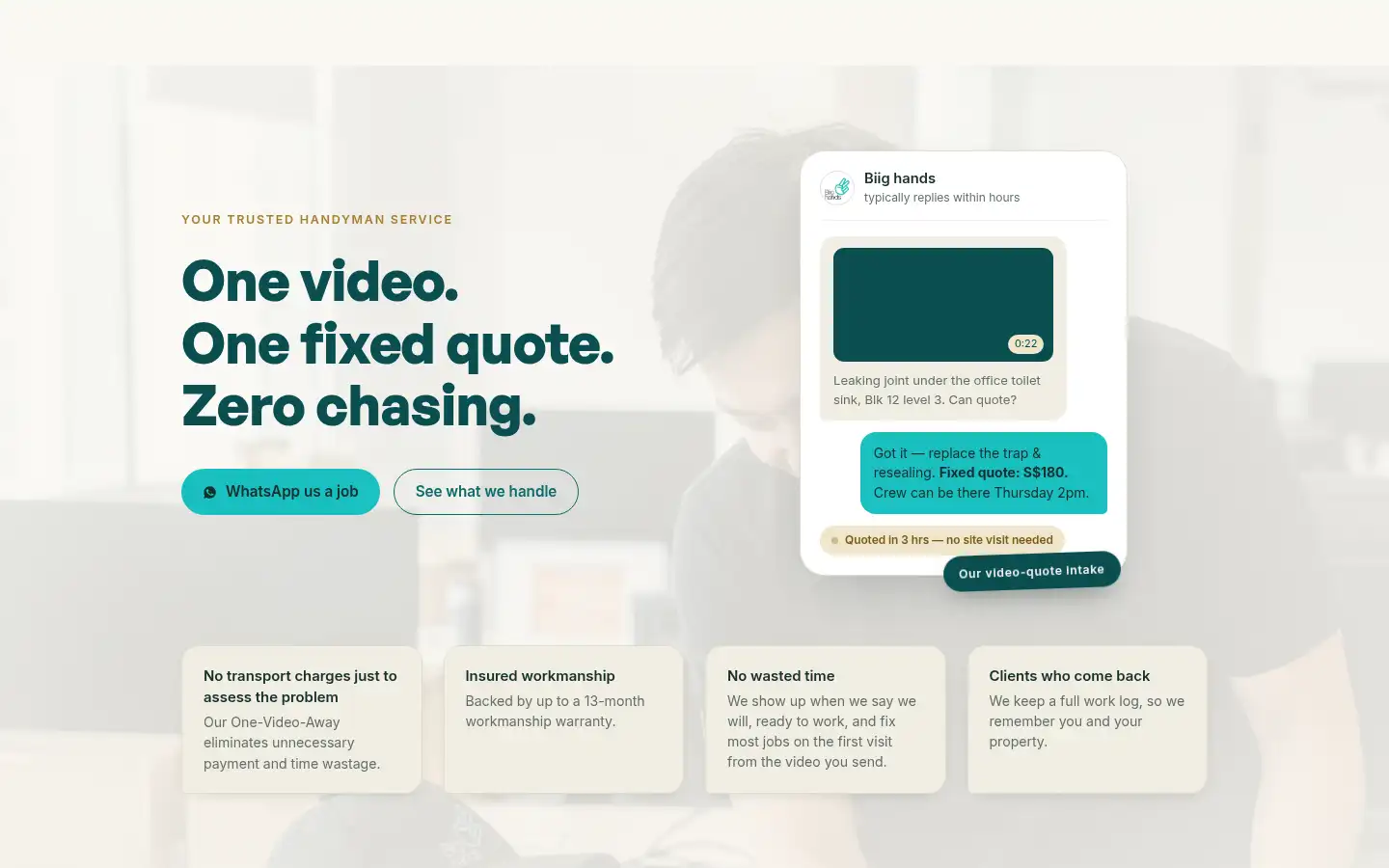 Screenshot of biighands.com
