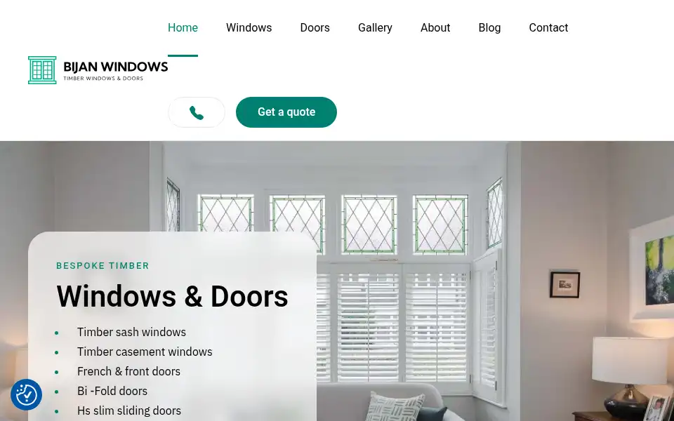 Screenshot of bijantimberwindows.co.uk