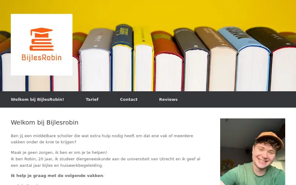 Screenshot of bijlesrobin.nl