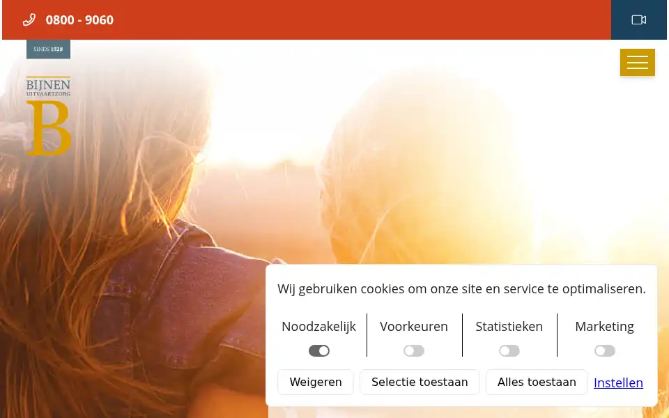 Screenshot of bijnen.nu