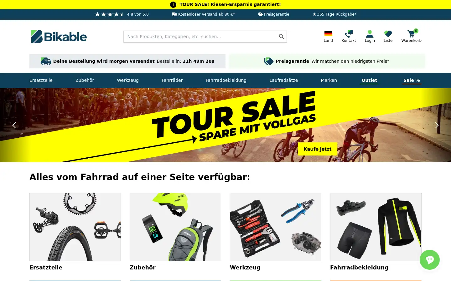 Screenshot of bikable.de